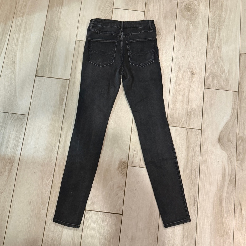 ABERCROMBIE & FITCH High Rise Super Skinny Jeans, Gray Wash, Size 2R - Picture 4 of 11